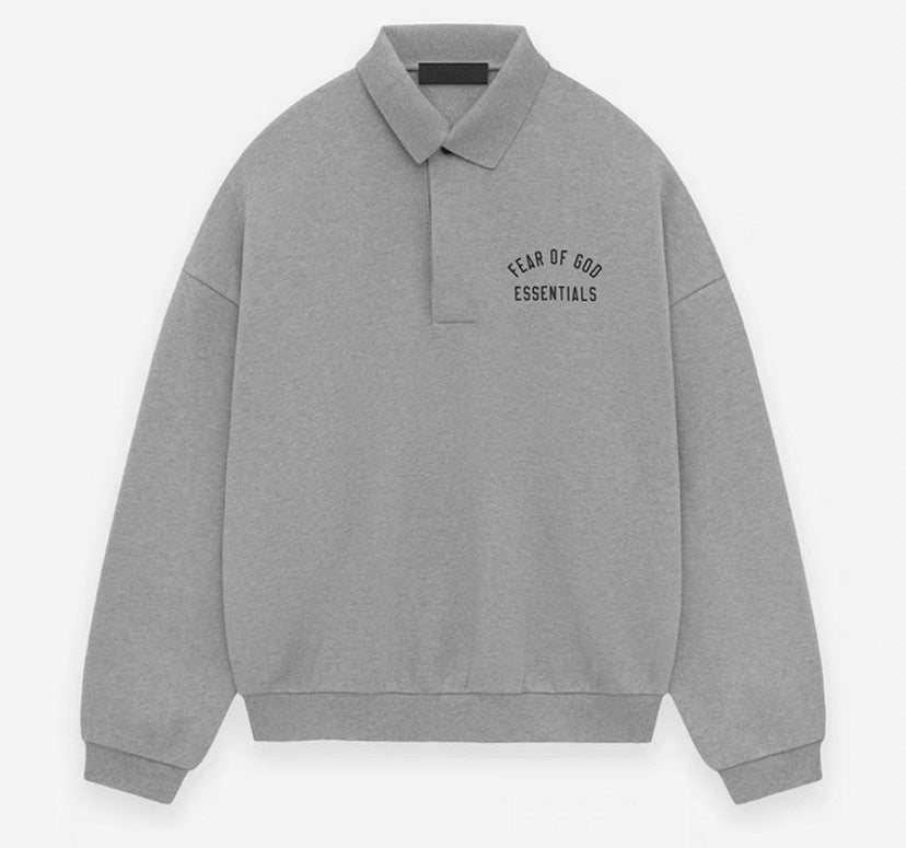 Minimalist Collared Pullover Sweatshirt