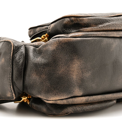 Distressed Nappa Pocket Bag  Sand Coffee