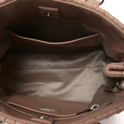 Nappa Matelasse Swarovski Crystal Tote Cammeo