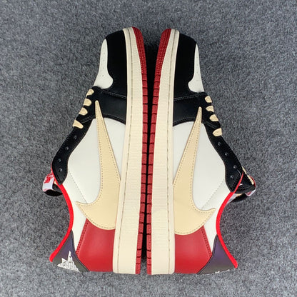 (CUSTOM) Air JORDAN 1 LOW 'BLACK RED'