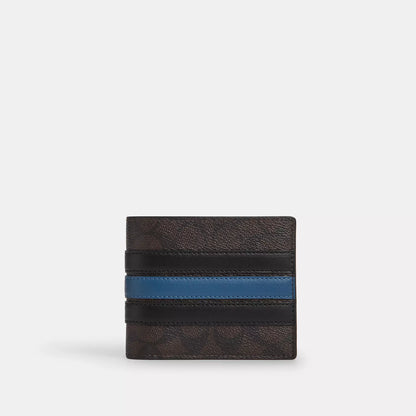 Coach Outlet 3 In 1 Wallet In Signature Canvas With Varsity Stripe