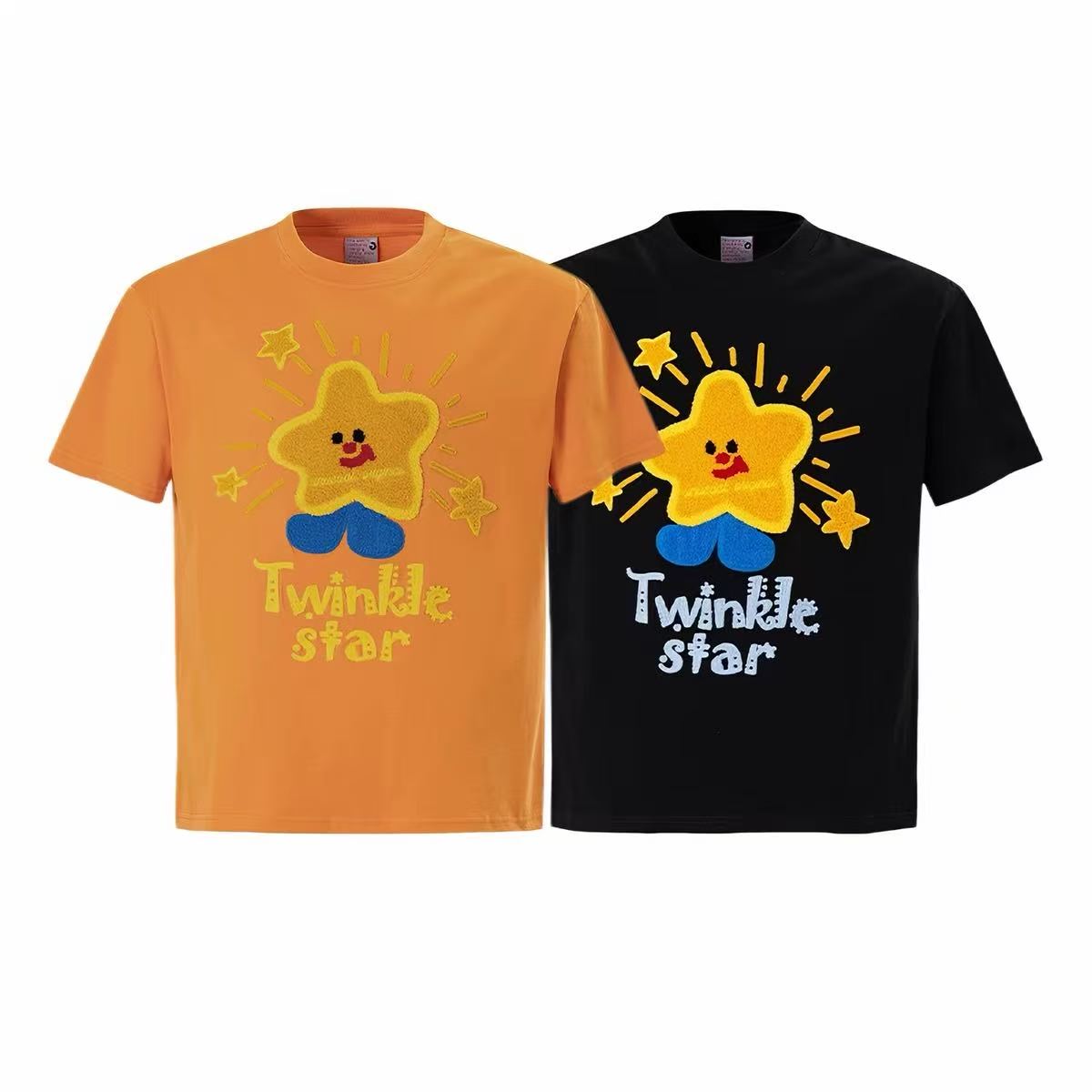 Twinkle Star Embroidered Oversized Cotton T-Shirt