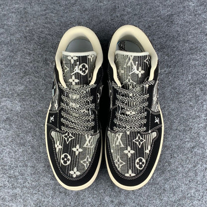 Custom Air Jordan 1 Low 'Noir Loom'