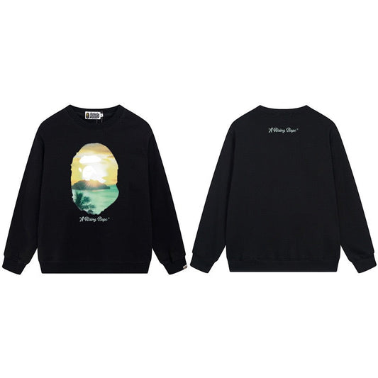 A Bathing Ape Rising Bape Graphic Crewneck Sweatshirt