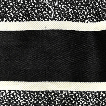 Silk Houndstooth Mitzah Scarf Black White
