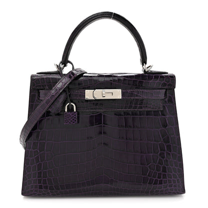 Shiny Niloticus Crocodile Kelly Sellier 28 Amethyst