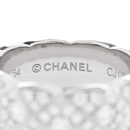 18K White Gold Diamond Small Coco Crush Full Paved Ring 54 7