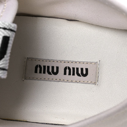 Gabardine Crystal Low Sneakers 35 Bianco