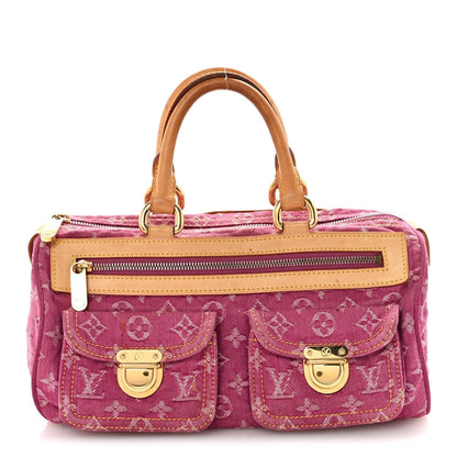 Monogram Denim Neo Speedy Fuchsia
