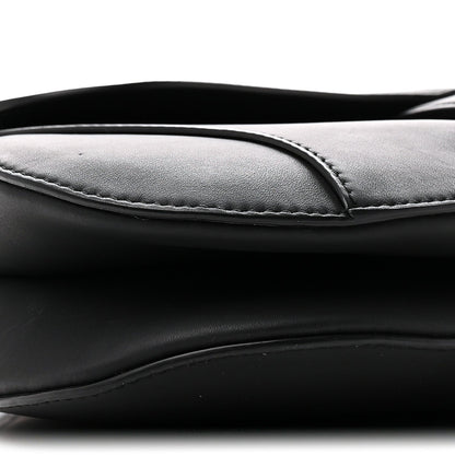 Ultra Matte Calfskin Saddle Bag Black