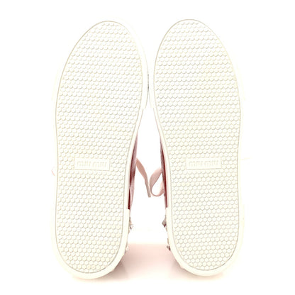 Crackled Goatskin Crystal Sneakers 39 Rosso