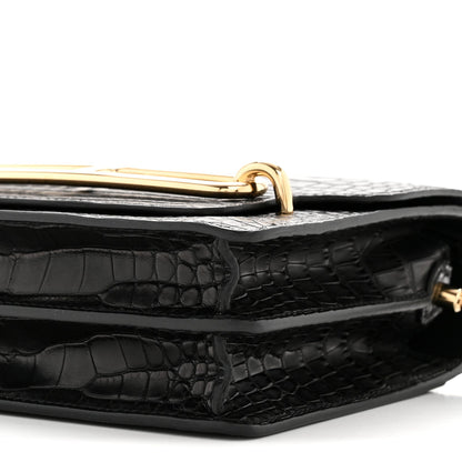 Matte Alligator Mini Sac Roulis Black