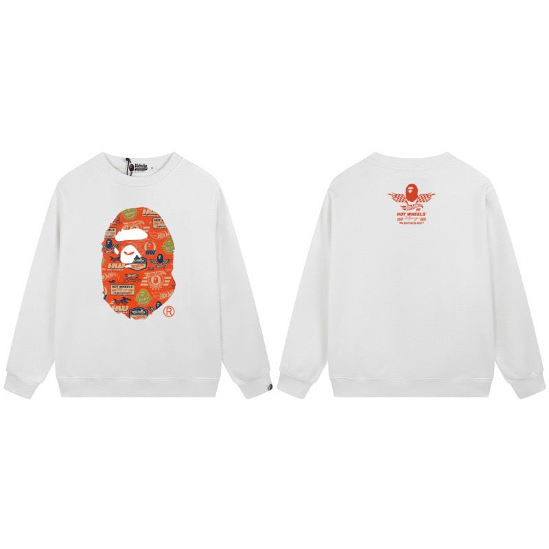 BAPE Hot Wheels Ape Head Graphic Crewneck Sweatshirt