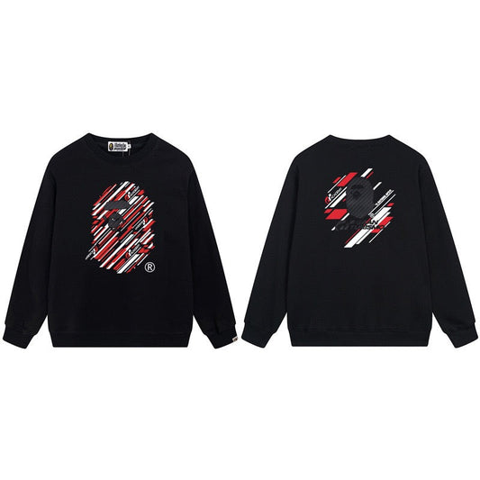 BAPE Graphic Ape Head Racing Crewneck Sweatshirt Black