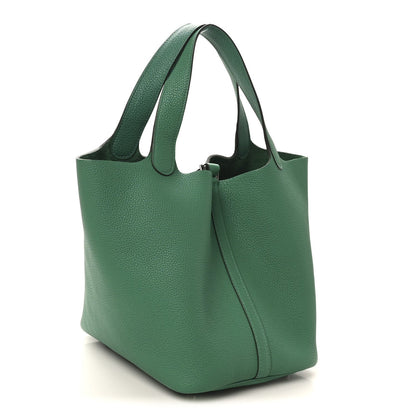 Taurillon Clemence Picotin Lock 22 MM  Vert Jade