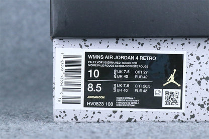 (Early Look) Air Jordan 4 Retro “Pale Ivory / Sierra Red”
