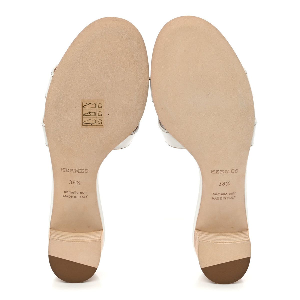 Calfskin Oasis Sandals 38.5 White