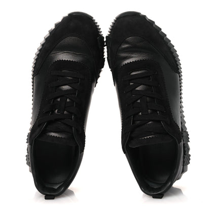 Goatskin Suede Goatskin Mens Bouncing Sneakers 43.5 Black