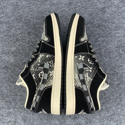 Custom Air Jordan 1 Low 'Noir Loom'