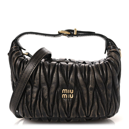 Nappa Matelasse Pouch Sand Coffee