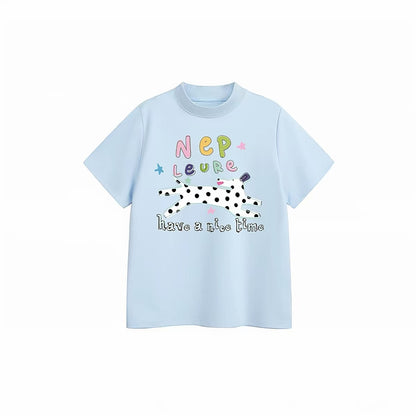 Cute Dalmatian Graphic T-Shirt – Cartoon Dog Casual Summer Tee