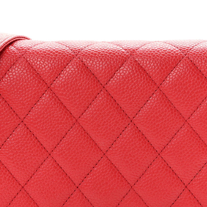 Caviar Quilted Boy Wallet On Chain WOC Red