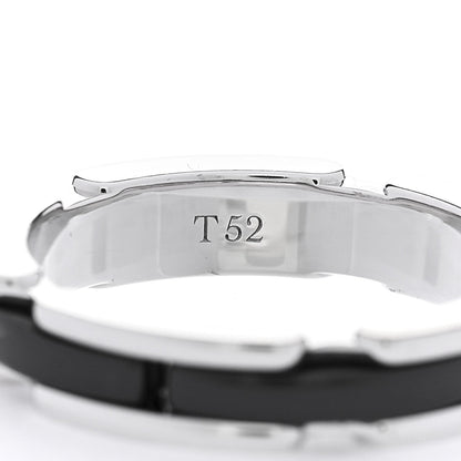 18K White Gold Black Ceramic Small Ultra Ring 59 8.75