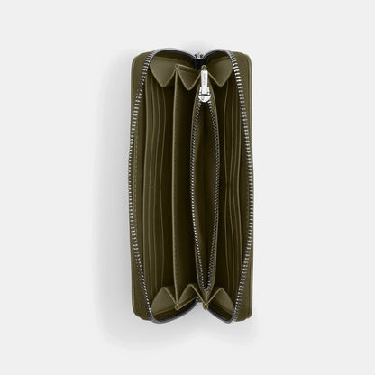 Coach Outlet Long Zip Around Wallet In Signature Jacquard