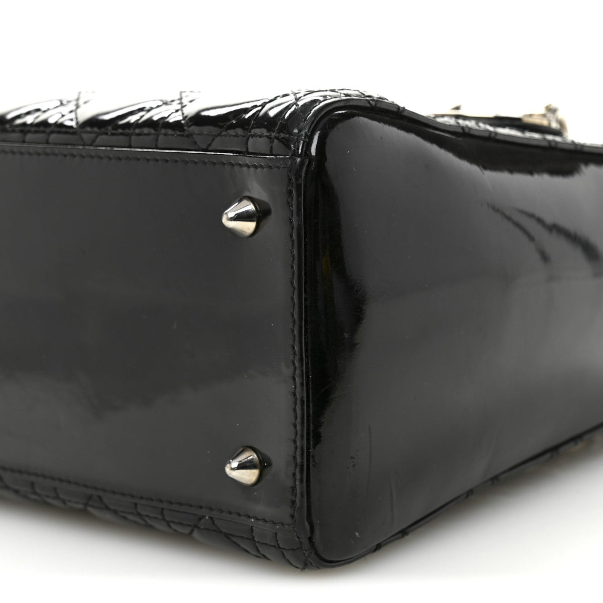 Patent Cannage Medium Lady Dior Black