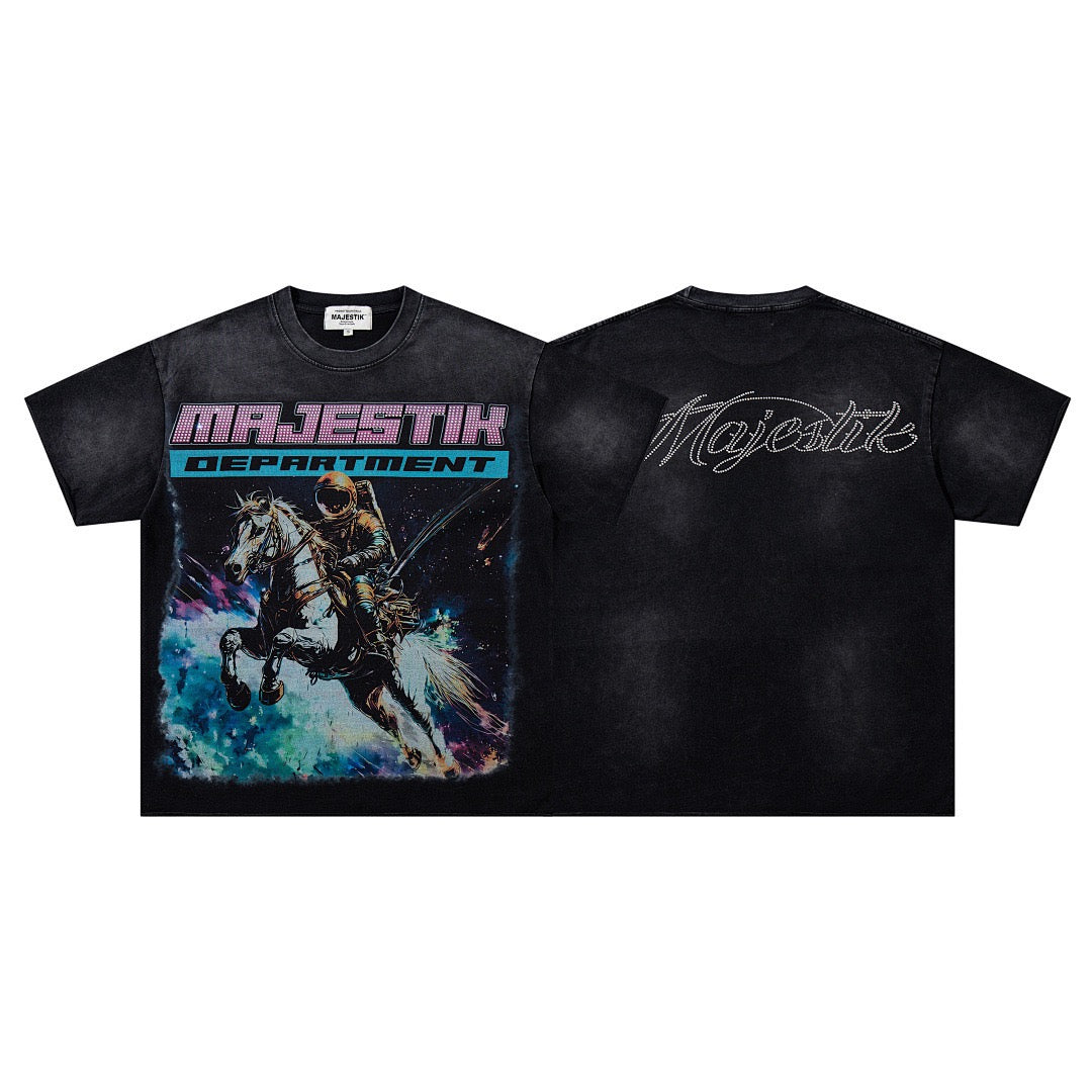 MAJESTIK Space Cowboy Graphic T-Shirt