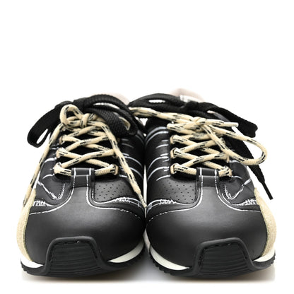 Calfskin Nylon Womens D-Sketch Sneakers 39 Black