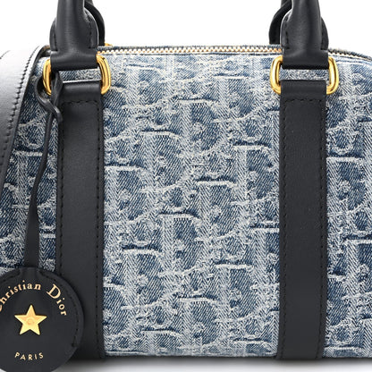 Denim Oblique Groove 20 Bag Blue