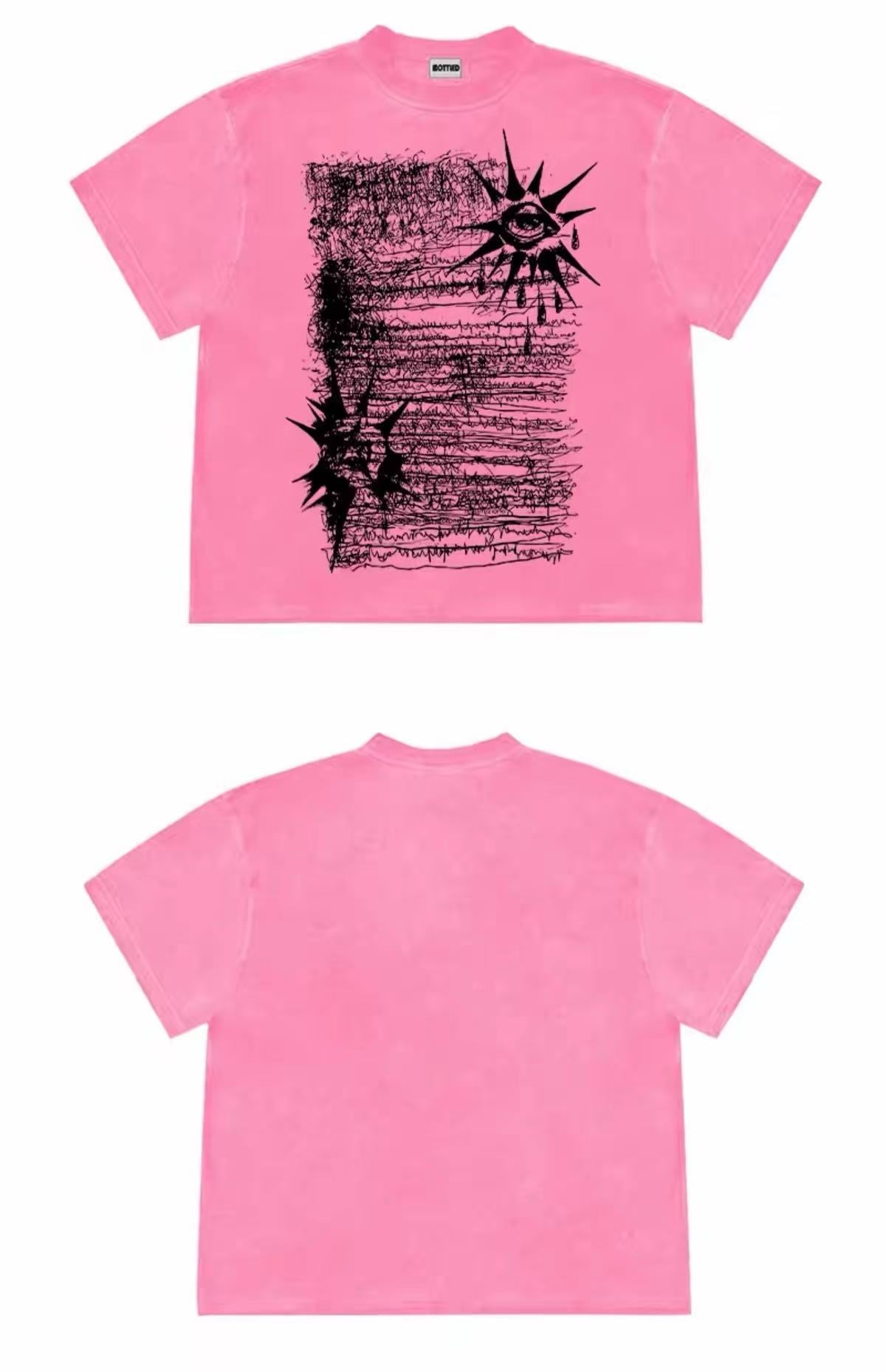 RideHaven Abstract Eye Graphic Oversized T-Shirt