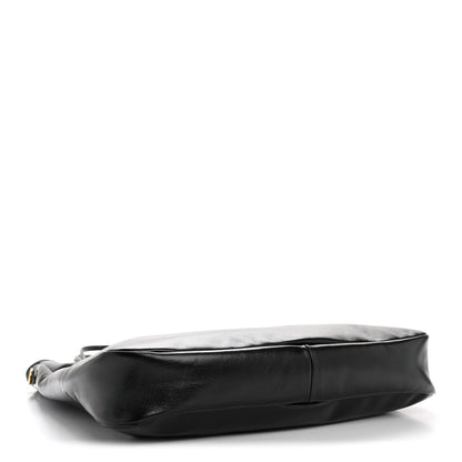 Shiny Softy Calfskin Ivy Bag Black
