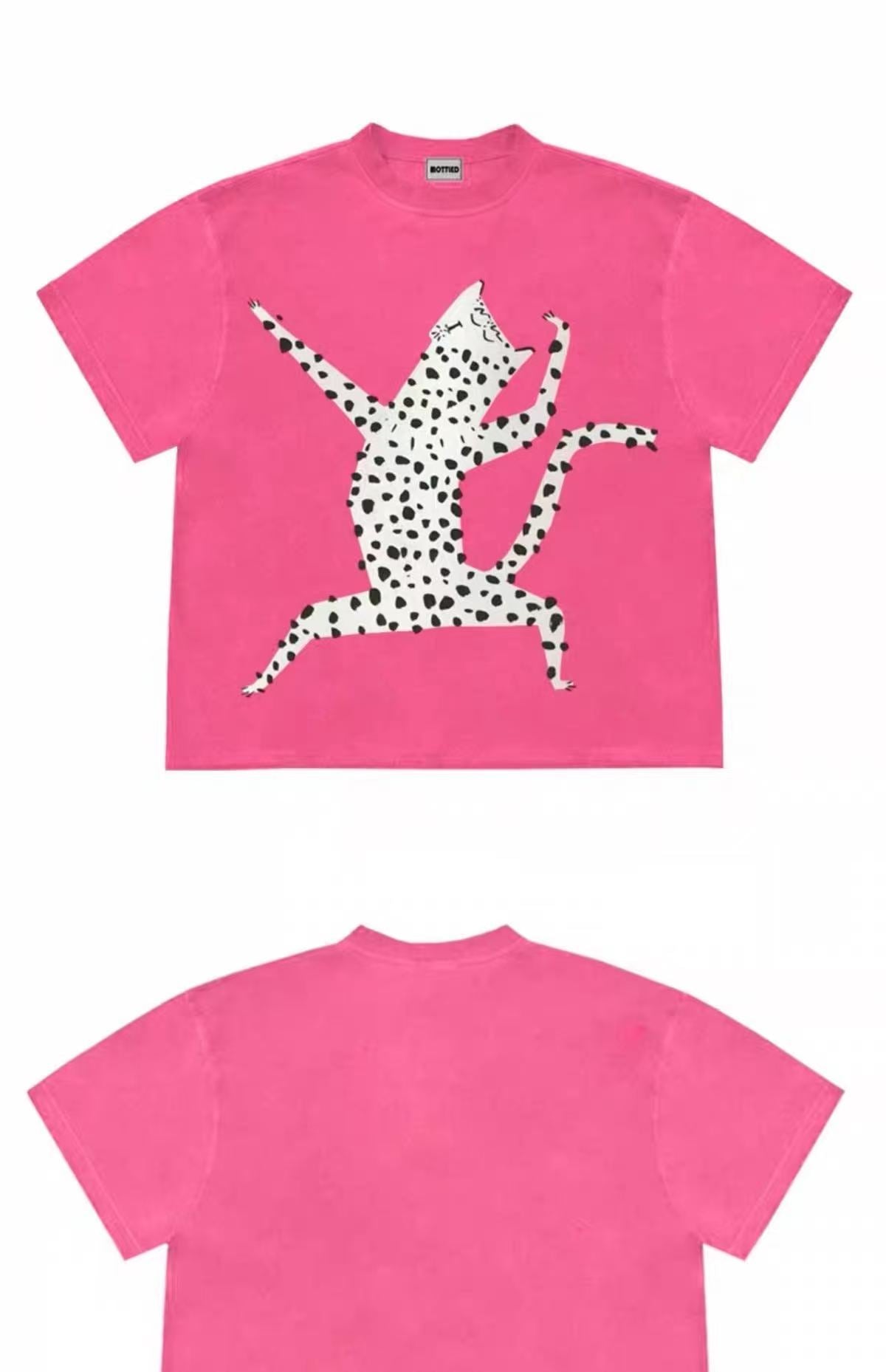 Leopard Cat Graphic Oversized T-Shirt