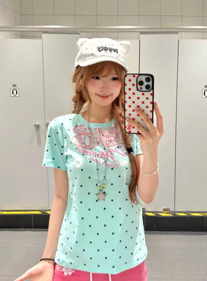 Vintage Star Print Graphic T-Shirt