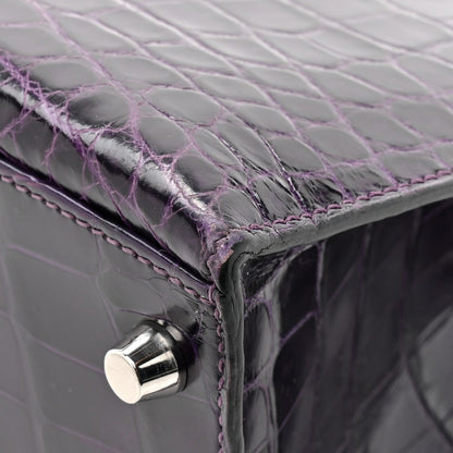 Shiny Niloticus Crocodile Kelly Sellier 28 Amethyst