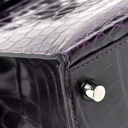 Shiny Niloticus Crocodile Kelly Sellier 28 Amethyst