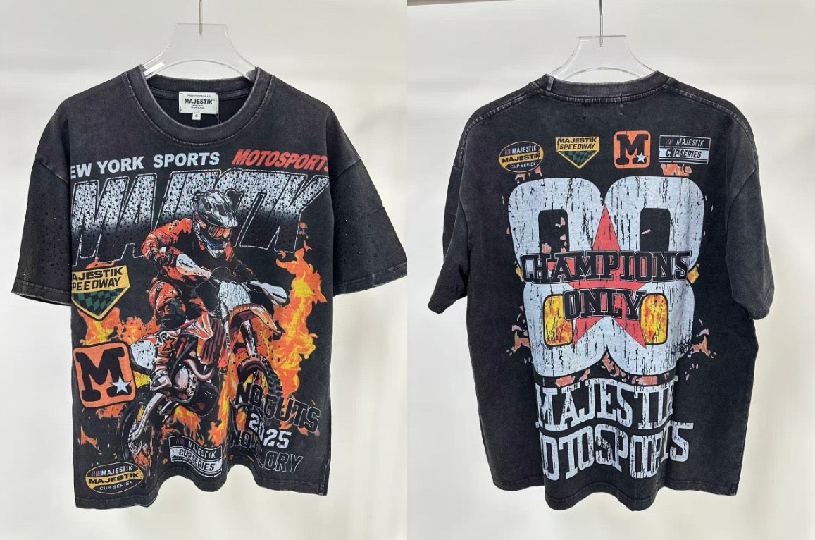 MAJESTIK Moto Sports Graphic T-Shirt