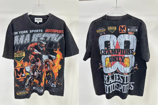 MAJESTIK Moto Sports Graphic T-Shirt