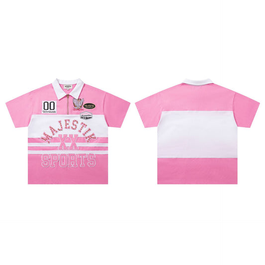 Majestik Sports Zip Polo Shirt