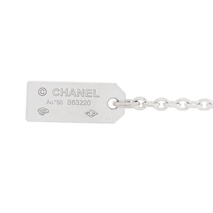 18K White Gold Diamond Eternal No 5 Drop Necklace