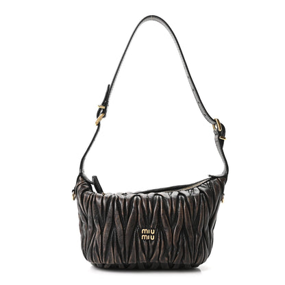 Nappa Matelasse Pouch Sabbia Caffe