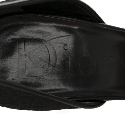 Canvas Monogram Sandals 37.5 Black