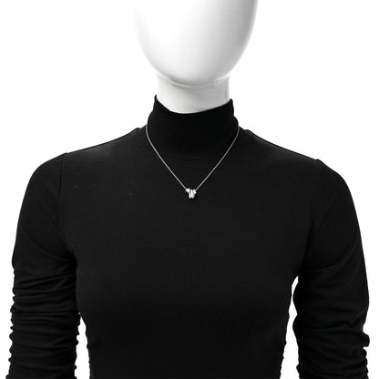 18K White Gold Diamond Comete Geode Pendant Necklace