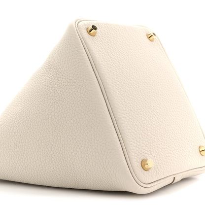 Taurillon Clemence Picotin Lock 18 PM Gris Perle
