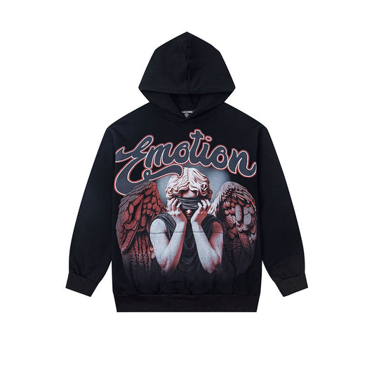 EMOTION Fallen Angel Graphic Pullover Hoodie