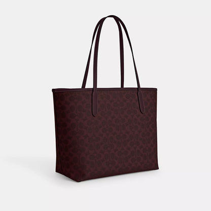 Coach Outlet City Tote Bag In Signature Canvas