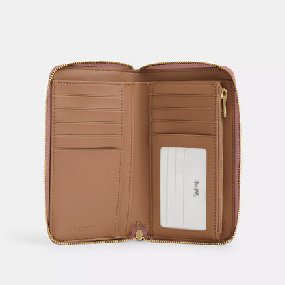 Coach Outlet Medium Id Zip Wallet In Signature Canvas