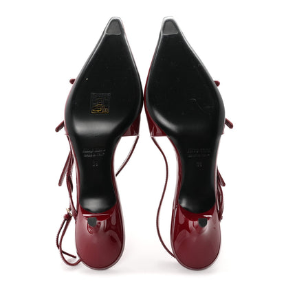 Vernice Buckle 55mm Slingback Pumps 39 Porpora